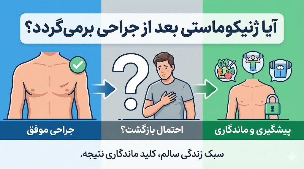 آیا ژنیکوماستی بعد از جراحی برمیگردد؟