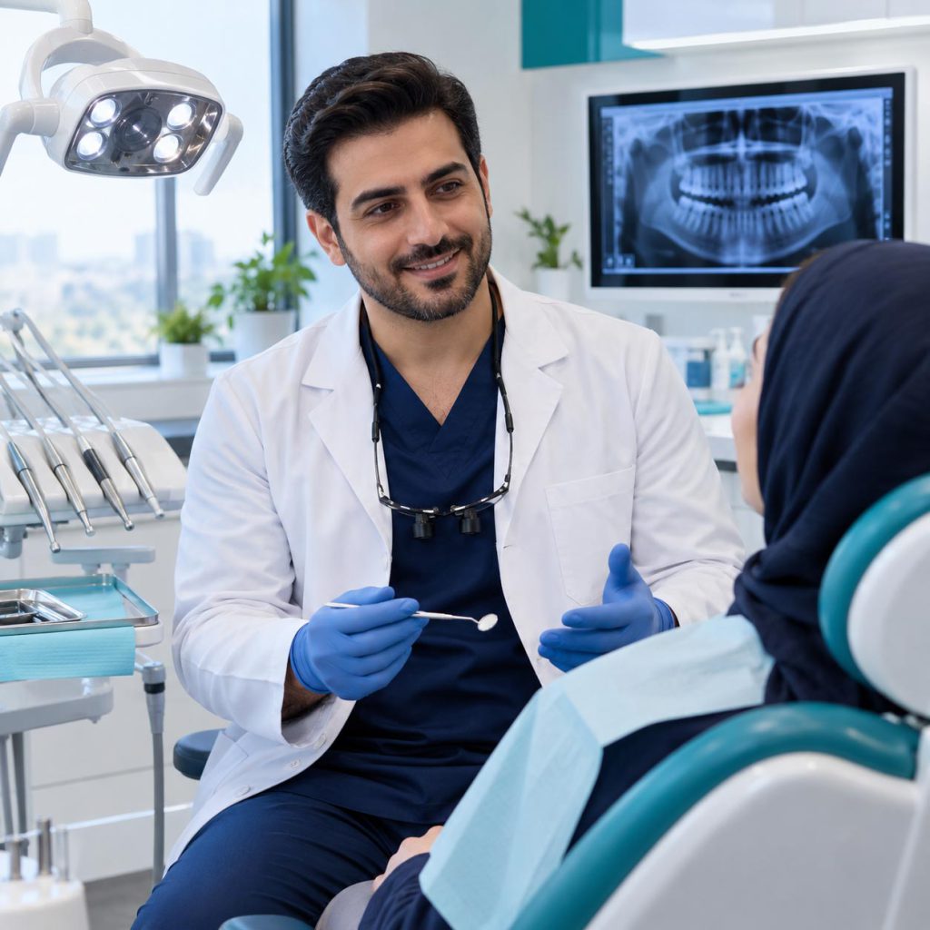 خدمات دندانپزشکی طرف قرارداد بیمه نیروهای مسلح در کلینیک تخصصی